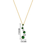 Load image into Gallery viewer, half-carat-journey-diamond-pendant-with-emerald-in-FDPD1704ROGEMGR-0.50CT-NL-YG
