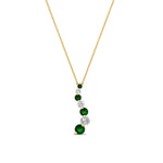 Load image into Gallery viewer, half-carat-journey-diamond-pendant-with-emerald-in-FDPD1704ROGEMGR-0.50CT-NL-YG

