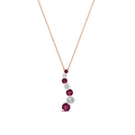 Load image into Gallery viewer, half-carat-journey-diamond-pendant-with-pink-sapphire-in-FDPD1704ROGSADRPI-0.50CT-NL-RG
