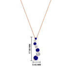 Load image into Gallery viewer, half-carat-journey-diamond-pendant-with-sapphire-in-FDPD1704ROGSABL-0.50CT-NL-RG
