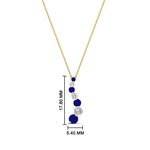 Load image into Gallery viewer, half-carat-journey-diamond-pendant-with-sapphire-in-FDPD1704ROGSABL-0.50CT-NL-YG
