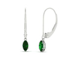 Load image into Gallery viewer, half-carat-marquise-lever-back-emerald-earrings-in-white-gold-FDEAR11236MQGEMGR-0.50CT-NL-WG.jpg
