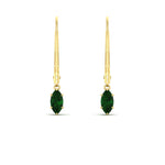 Load image into Gallery viewer, half-carat-marquise-lever-back-emerald-earrings-in-yellow-gold-FDEAR11236MQGEMGR-0.50CT-NL-YG.jpg
