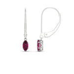Load image into Gallery viewer, half-carat-marquise-lever-back-pink-sapphire-earrings-in-white-gold-FDEAR11236MQGSADRPI-0.50CT-NL-WG.jpg
