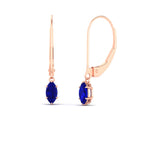 Load image into Gallery viewer, half-carat-marquise-lever-back-sapphire-earrings-in-rose-gold-FDEAR11236MQGSABL-0.50CT-NL-RG.jpg
