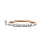 Load image into Gallery viewer, half-carat-marquise-stacking-diamond-band-in-rose-gold-FD9346MQBANGLE3-0.50CT-NL-RG

