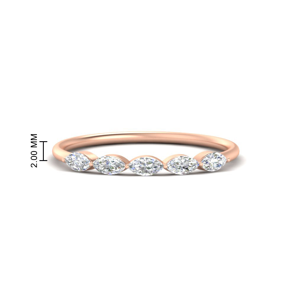 half-carat-marquise-stacking-diamond-band-in-rose-gold-FD9346MQBANGLE3-0.50CT-NL-RG