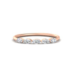 Load image into Gallery viewer, half-carat-marquise-stacking-diamond-band-in-rose-gold-FD9346MQBANGLE3-0.50CT-NL-RG
