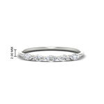 Load image into Gallery viewer, half-carat-marquise-stacking-diamond-band-in-white-gold-FD9346MQBANGLE3-0.50CT-NL-WG
