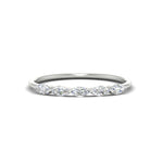 Load image into Gallery viewer, half-carat-marquise-stacking-diamond-band-in-white-gold-FD9346MQBANGLE3-0.50CT-NL-WG

