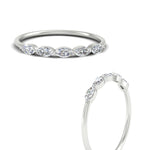 Load image into Gallery viewer, half-carat-marquise-stacking-diamond-band-in-white-gold-FD9346MQBANGLE3-0.50CT-NL-WG
