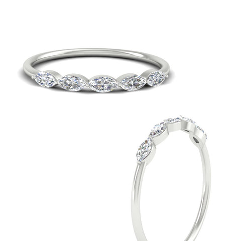 half-carat-marquise-stacking-diamond-band-in-white-gold-FD9346MQBANGLE3-0.50CT-NL-WG
