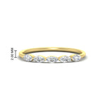 Load image into Gallery viewer, half-carat-marquise-stacking-diamond-band-in-yellow-gold-FD9346MQBANGLE3-0.50CT-NL-YG
