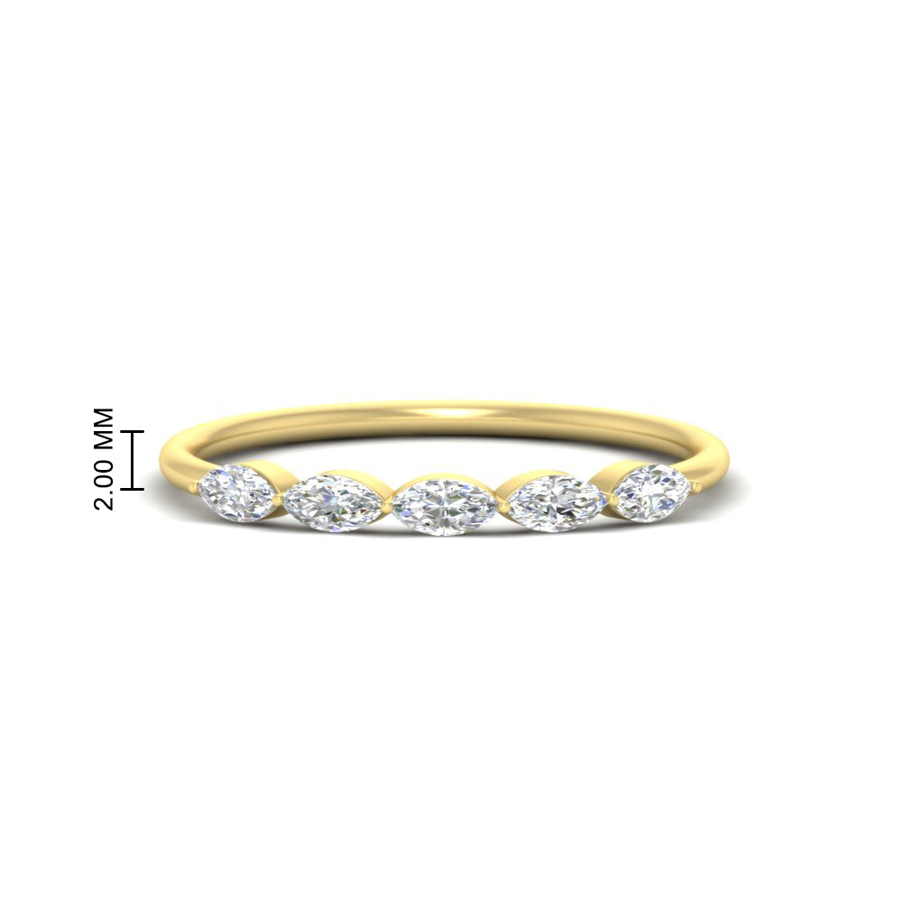 half-carat-marquise-stacking-diamond-band-in-yellow-gold-FD9346MQBANGLE3-0.50CT-NL-YG