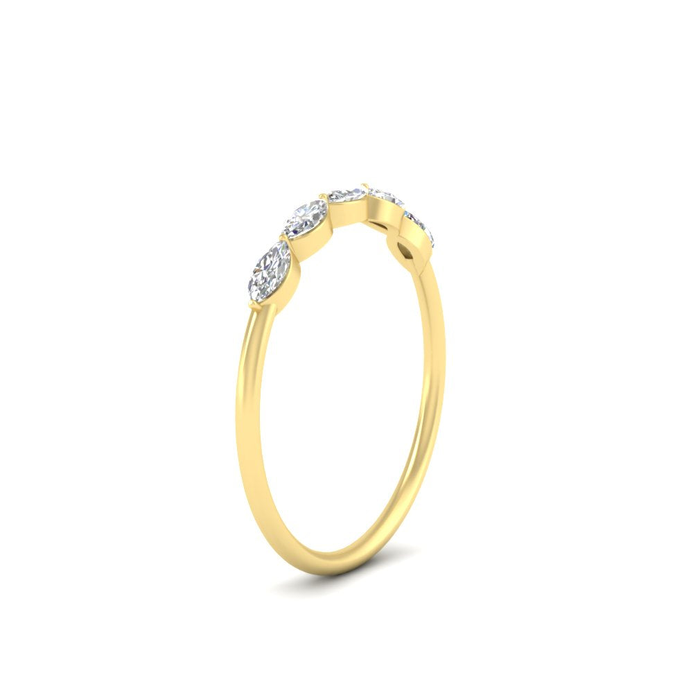 half-carat-marquise-stacking-diamond-band-in-yellow-gold-FD9346MQBANGLE3-0.50CT-NL-YG