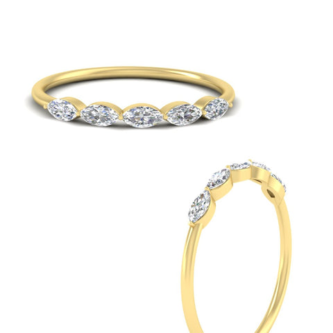 half-carat-marquise-stacking-diamond-band-in-yellow-gold-FD9346MQBANGLE3-0.50CT-NL-YG