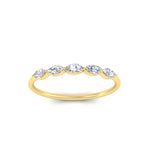 Load image into Gallery viewer, half-carat-marquise-stacking-diamond-band-in-yellow-gold-FD9346MQBANGLE3-0.50CT-NL-YG
