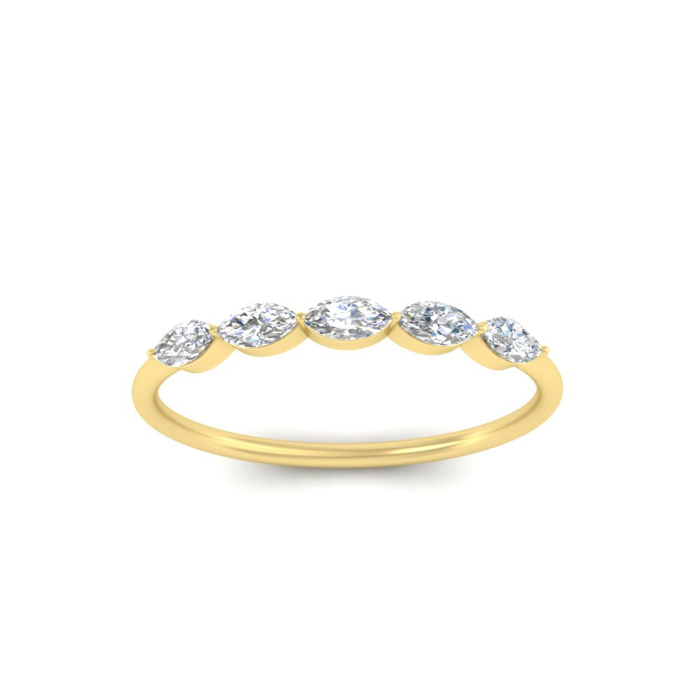 half-carat-marquise-stacking-diamond-band-in-yellow-gold-FD9346MQBANGLE3-0.50CT-NL-YG