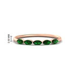 Load image into Gallery viewer, half-carat-marquise-stacking-emerald-band-in-rose-gold-FD9346MQBGEMGRANGLE3-0.50CT-NL-RG
