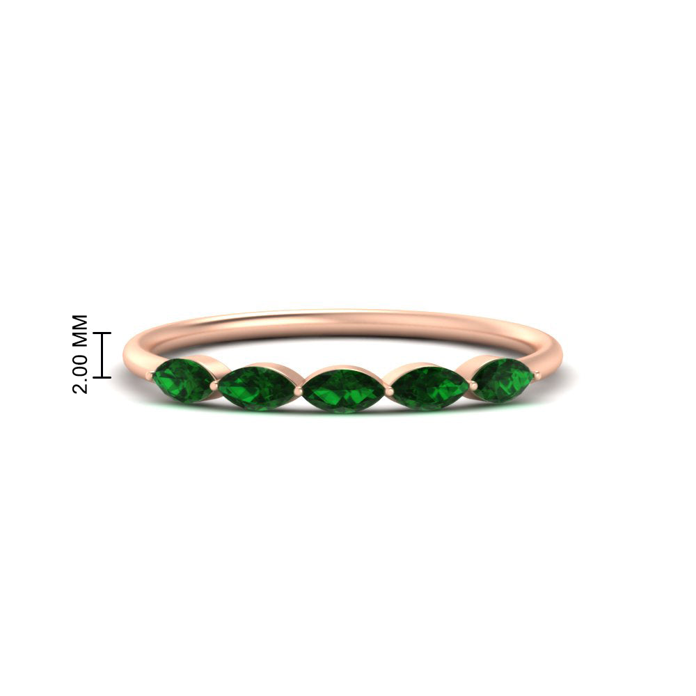 half-carat-marquise-stacking-emerald-band-in-rose-gold-FD9346MQBGEMGRANGLE3-0.50CT-NL-RG