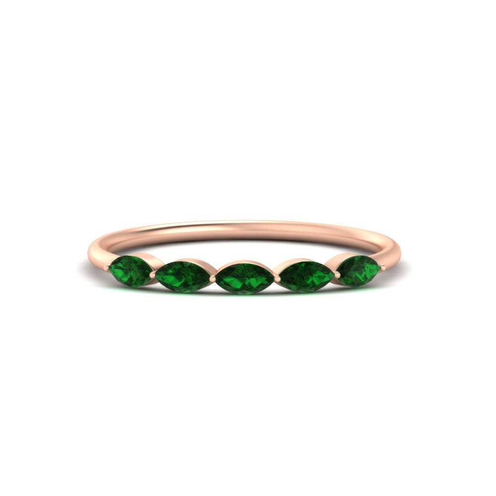 half-carat-marquise-stacking-emerald-band-in-rose-gold-FD9346MQBGEMGRANGLE3-0.50CT-NL-RG