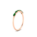 Load image into Gallery viewer, half-carat-marquise-stacking-emerald-band-in-rose-gold-FD9346MQBGEMGRANGLE3-0.50CT-NL-RG
