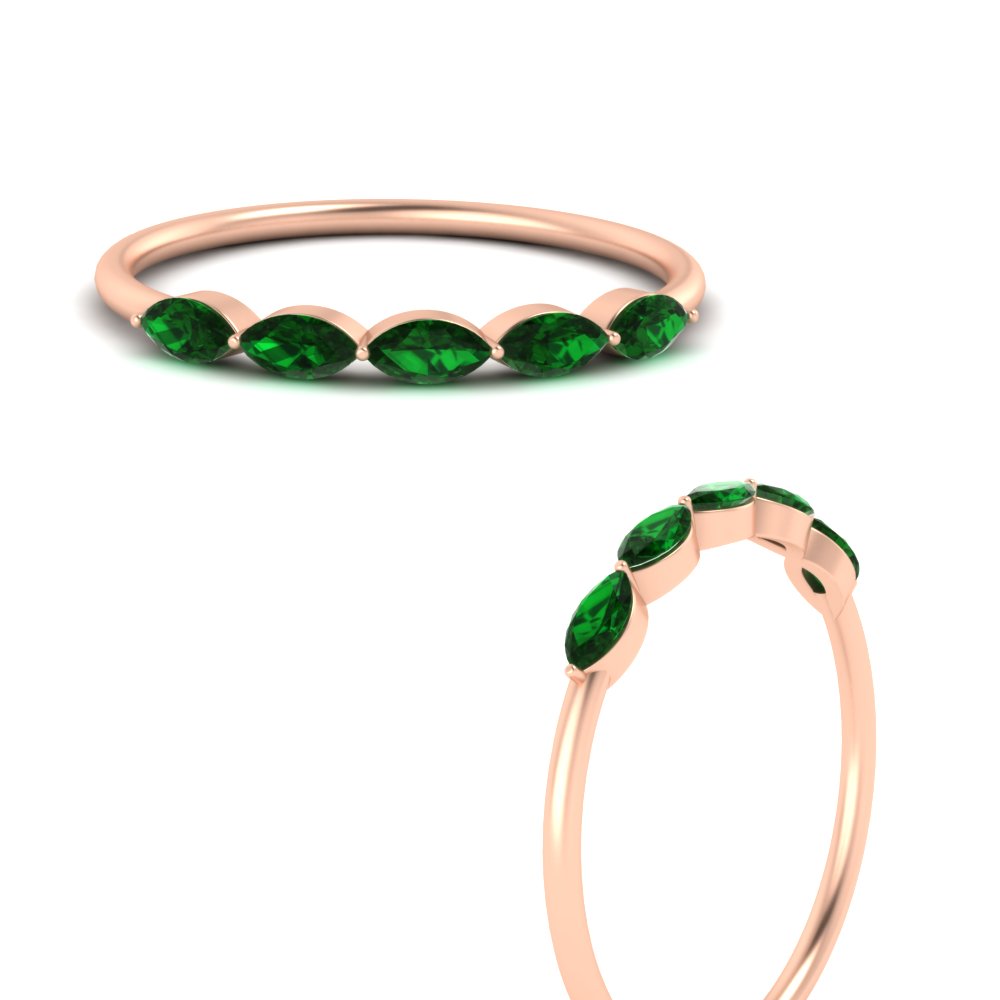 half-carat-marquise-stacking-emerald-band-in-rose-gold-FD9346MQBGEMGRANGLE3-0.50CT-NL-RG