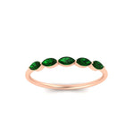 Load image into Gallery viewer, half-carat-marquise-stacking-emerald-band-in-rose-gold-FD9346MQBGEMGRANGLE3-0.50CT-NL-RG
