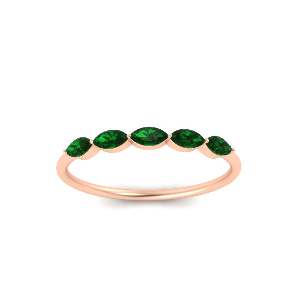 half-carat-marquise-stacking-emerald-band-in-rose-gold-FD9346MQBGEMGRANGLE3-0.50CT-NL-RG