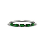 Load image into Gallery viewer, half-carat-marquise-stacking-emerald-band-in-white-gold-FD9346MQBGEMGRANGLE3-0.50CT-NL-WG
