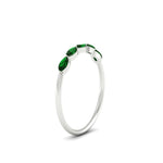 Load image into Gallery viewer, half-carat-marquise-stacking-emerald-band-in-white-gold-FD9346MQBGEMGRANGLE3-0.50CT-NL-WG
