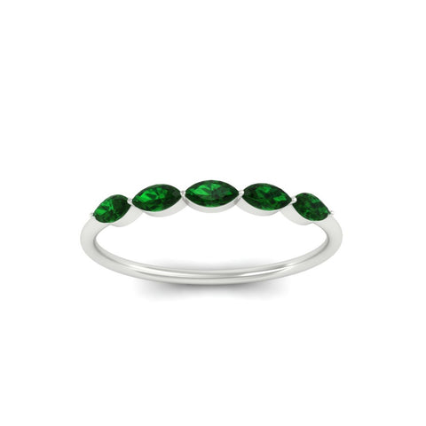 half-carat-marquise-stacking-emerald-band-in-white-gold-FD9346MQBGEMGRANGLE3-0.50CT-NL-WG