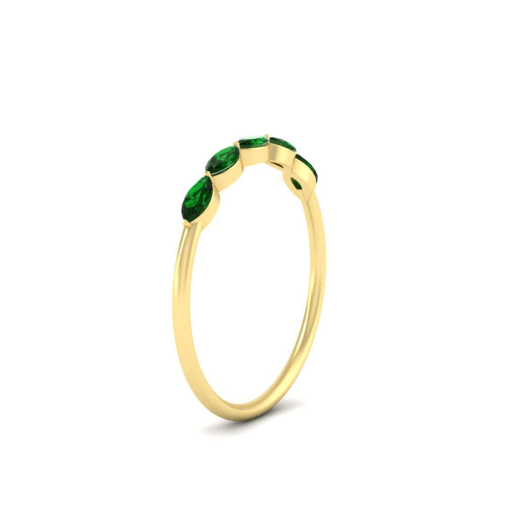 half-carat-marquise-stacking-emerald-band-in-yellow-gold-FD9346MQBGEMGRANGLE3-0.50CT-NL-YG