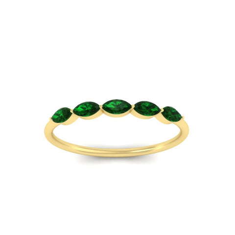 half-carat-marquise-stacking-emerald-band-in-yellow-gold-FD9346MQBGEMGRANGLE3-0.50CT-NL-YG