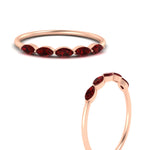 Load image into Gallery viewer, half-carat-marquise-stacking-ruby-band-in-rose-gold-FD9346MQBGRUDRANGLE3-0.50CT-NL-RG
