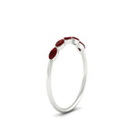 Load image into Gallery viewer, half-carat-marquise-stacking-ruby-band-in-white-gold-FD9346MQBGRUDRANGLE3-0.50CT-NL-WG

