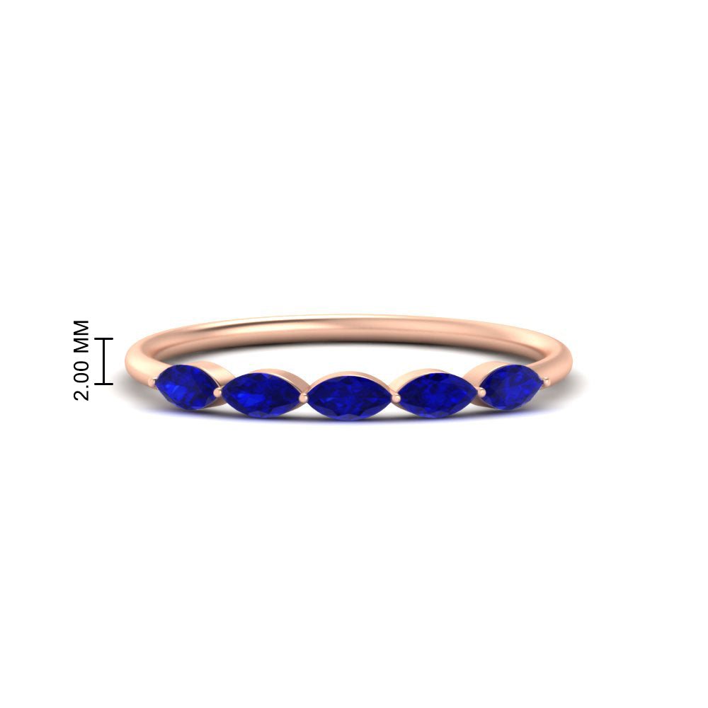 half-carat-marquise-stacking-sapphire-band-in-rose-gold-FD9346MQBGSABLANGLE3-0.50CT-NL-RG