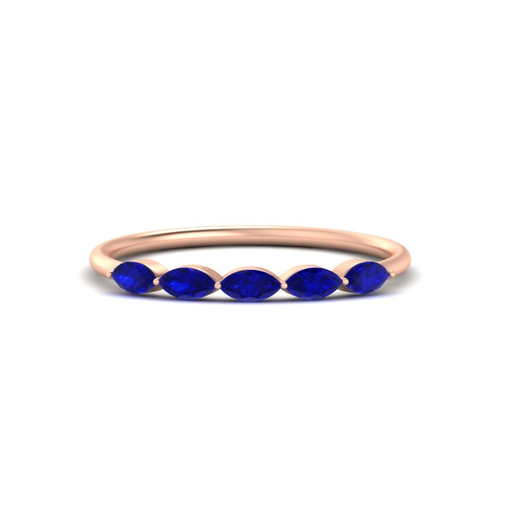 half-carat-marquise-stacking-sapphire-band-in-rose-gold-FD9346MQBGSABLANGLE3-0.50CT-NL-RG