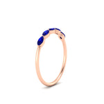 Load image into Gallery viewer, half-carat-marquise-stacking-sapphire-band-in-rose-gold-FD9346MQBGSABLANGLE3-0.50CT-NL-RG
