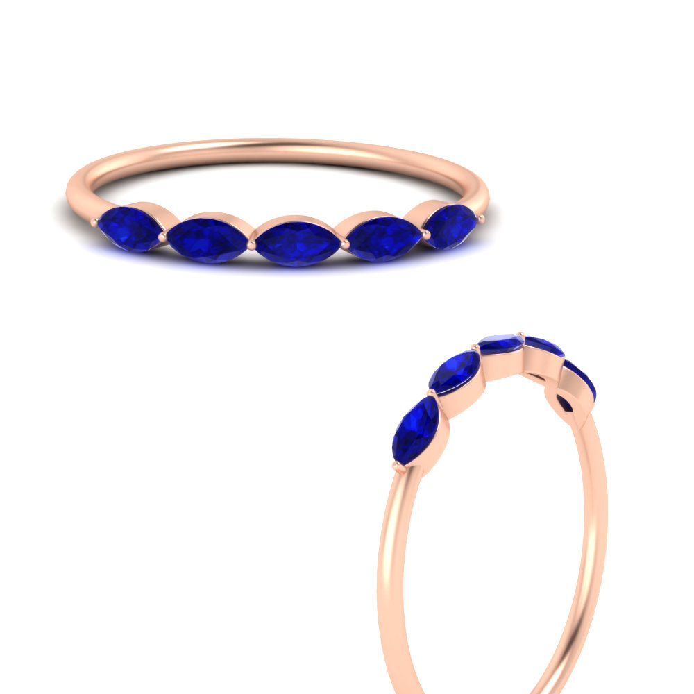 half-carat-marquise-stacking-sapphire-band-in-rose-gold-FD9346MQBGSABLANGLE3-0.50CT-NL-RG