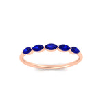 Load image into Gallery viewer, half-carat-marquise-stacking-sapphire-band-in-rose-gold-FD9346MQBGSABLANGLE3-0.50CT-NL-RG
