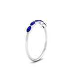 Load image into Gallery viewer, half-carat-marquise-stacking-sapphire-band-in-white-gold-FD9346MQBGSABLANGLE3-0.50CT-NL-WG
