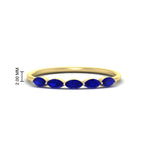 Load image into Gallery viewer, half-carat-marquise-stacking-sapphire-band-in-yellow-gold-FD9346MQBGSABLANGLE3-0.50CT-NL-YG
