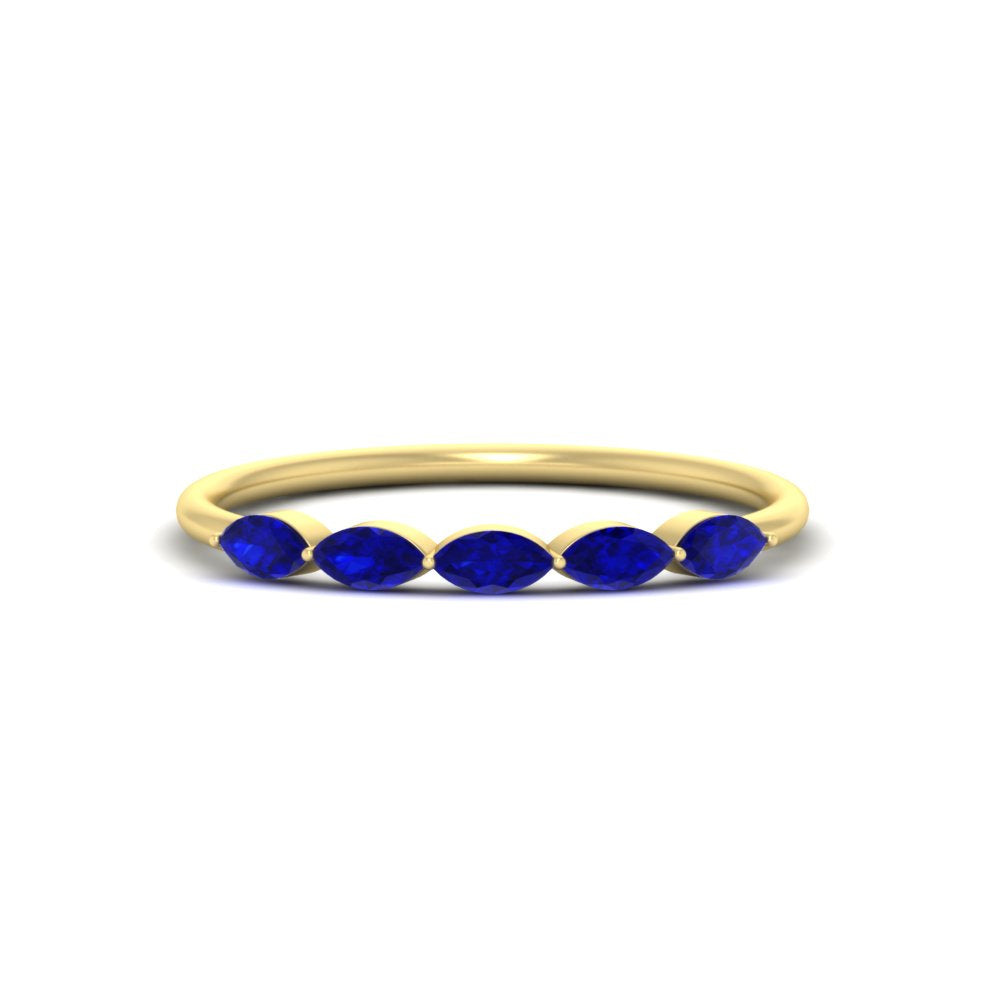 half-carat-marquise-stacking-sapphire-band-in-yellow-gold-FD9346MQBGSABLANGLE3-0.50CT-NL-YG