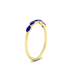 Load image into Gallery viewer, half-carat-marquise-stacking-sapphire-band-in-yellow-gold-FD9346MQBGSABLANGLE3-0.50CT-NL-YG
