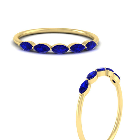 half-carat-marquise-stacking-sapphire-band-in-yellow-gold-FD9346MQBGSABLANGLE3-0.50CT-NL-YG