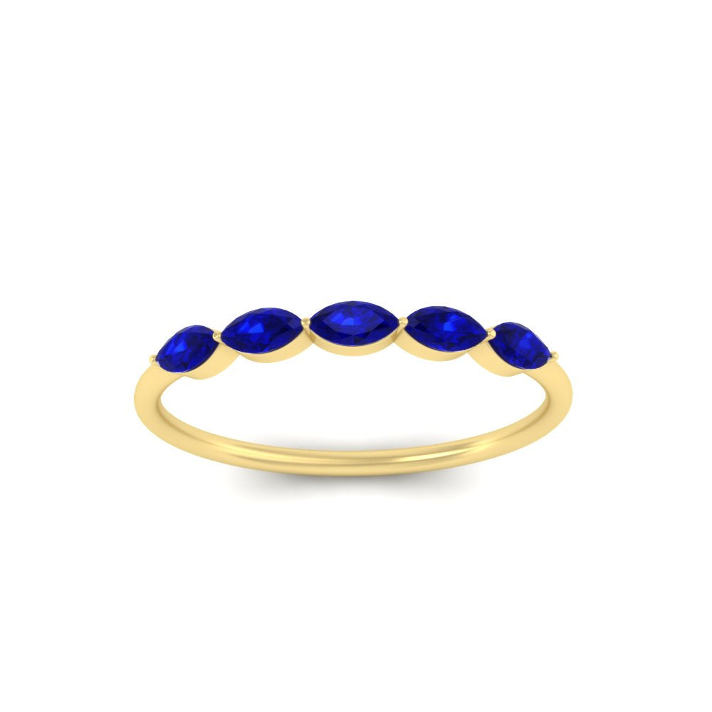 half-carat-marquise-stacking-sapphire-band-in-yellow-gold-FD9346MQBGSABLANGLE3-0.50CT-NL-YG