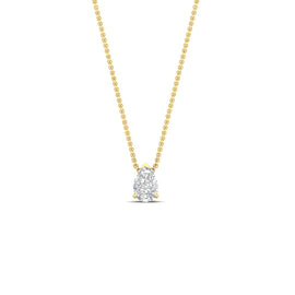 Minimal Pear Shaped Diamond Solitaire Pendant