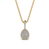 Load image into Gallery viewer, half-carat-pear-diamond-halo-necklace-pendant-in-FDPD86826PE(6.0X4.0MM)ANGLE1-NL-YG