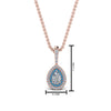 Load image into Gallery viewer, half-carat-pear-diamond-halo-necklace-pendant-with-blue-topaz-in-FDPD86826PE(6.0X4.0MM)GICBLTOANGLE1-NL-RG